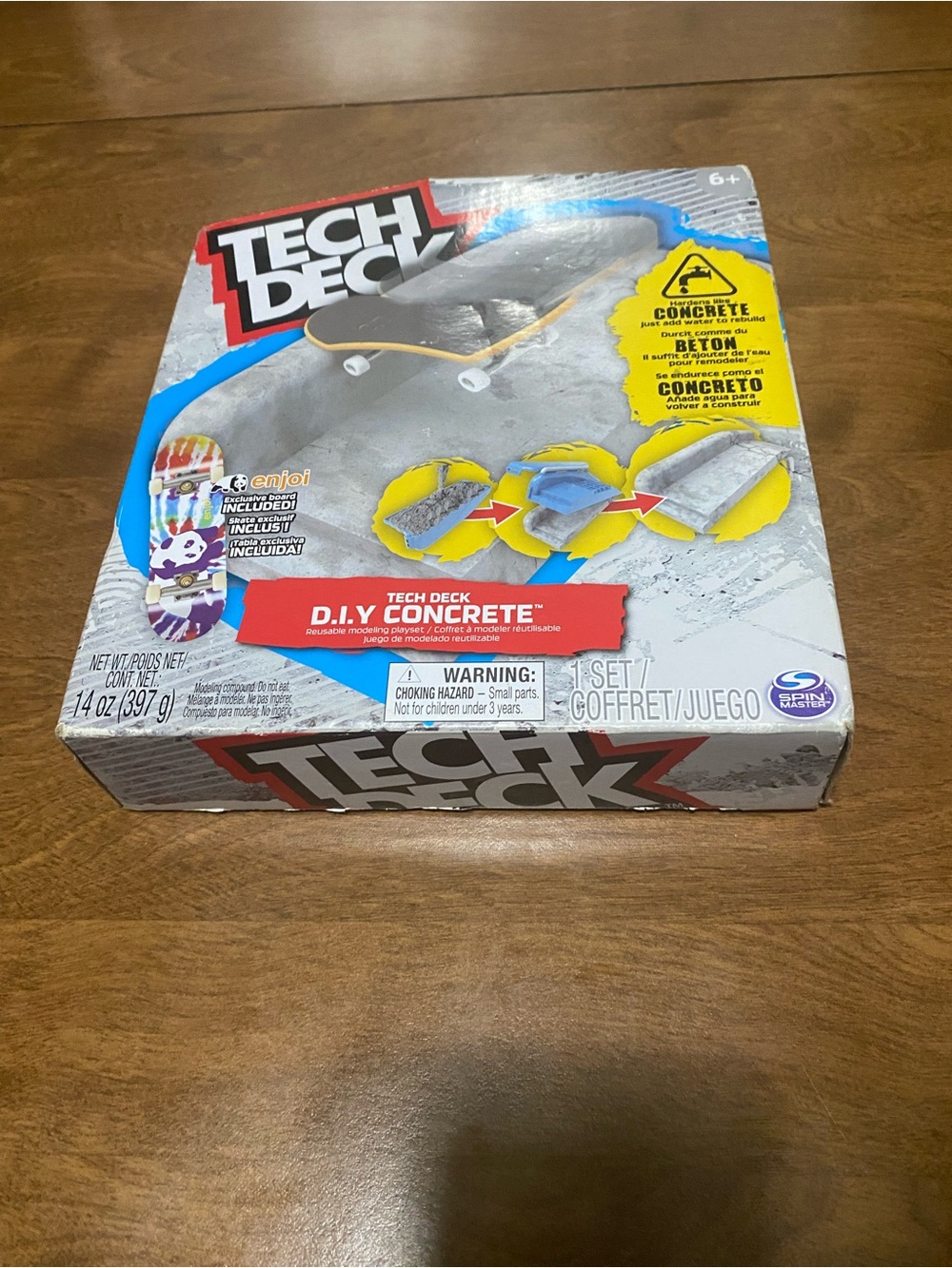 Tech Deck DIY Concrete Mini Skateboard Kit - Gray